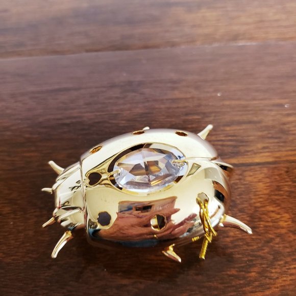 24K GOLD PLATED LADY BUG ORNAMENT W/SUCTION CUP - Picture 2 of 5